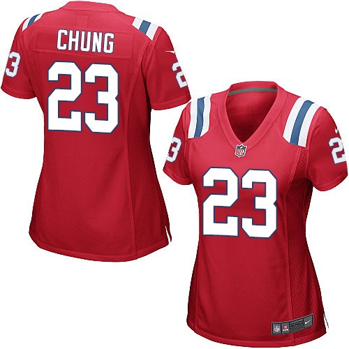 Nike Patriots #23 Patrick Chung Red Alternate Women's Stitched NFL Elite Jersey